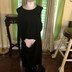 Anthropologie Black Sleeveless Cutout Women's Dress